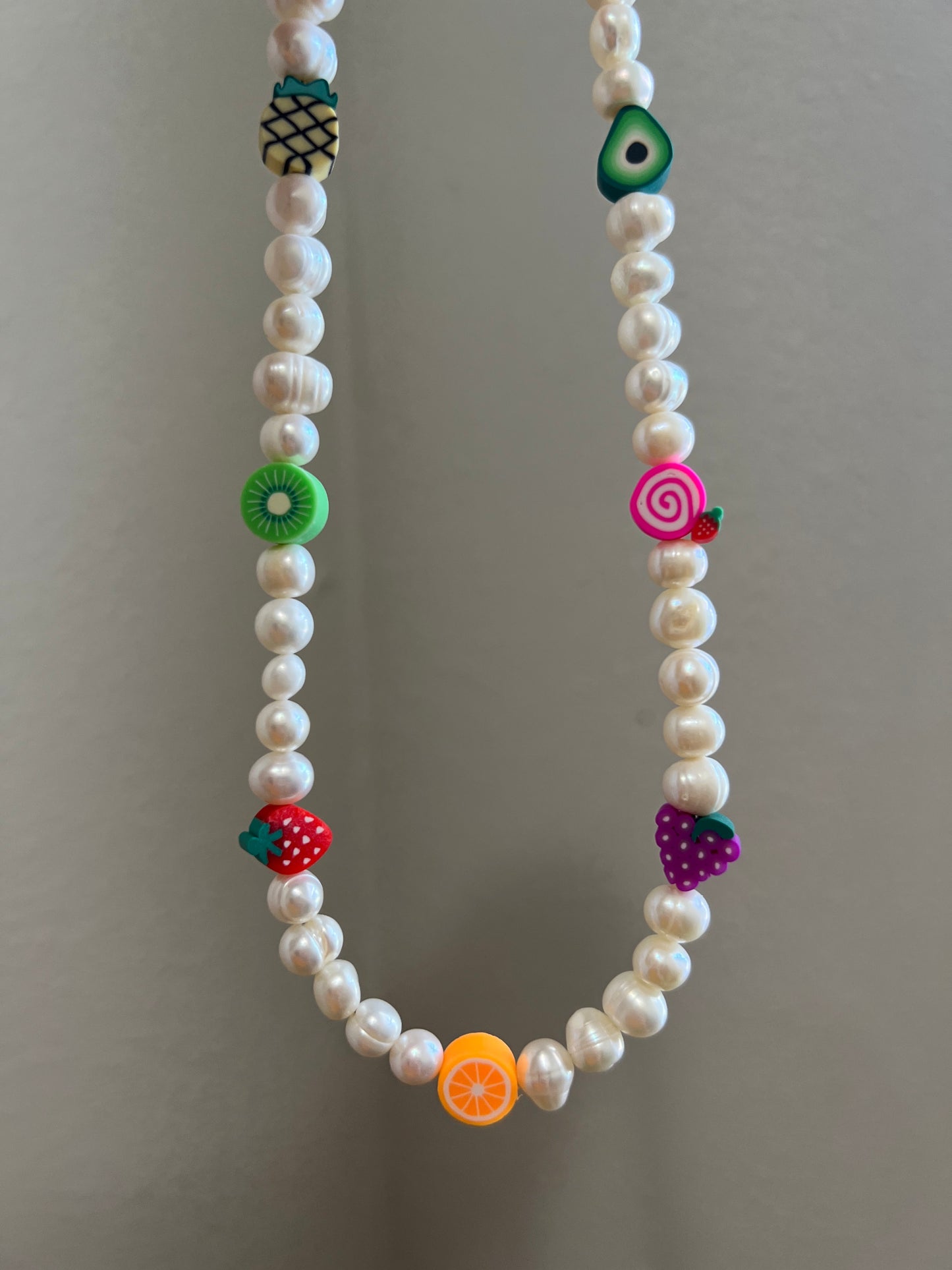 Fruity pearl necklace