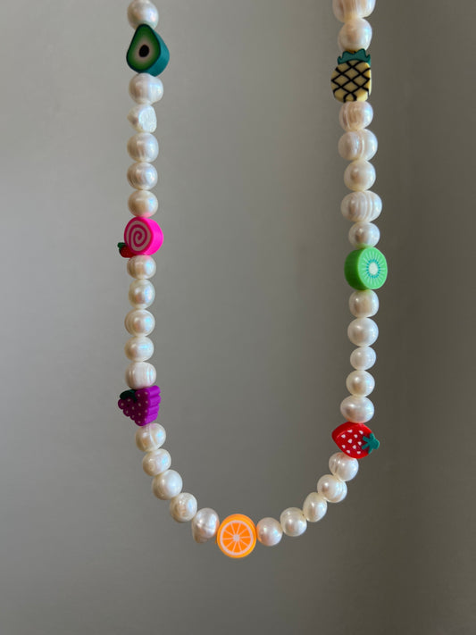 Fruity pearl necklace