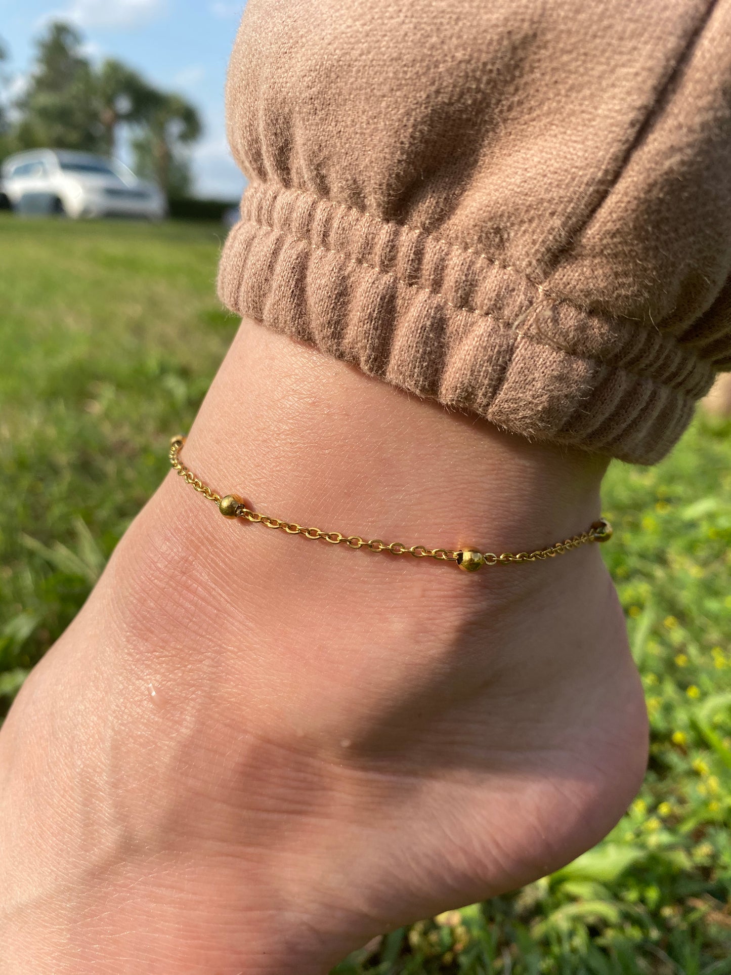 Single gold anklets