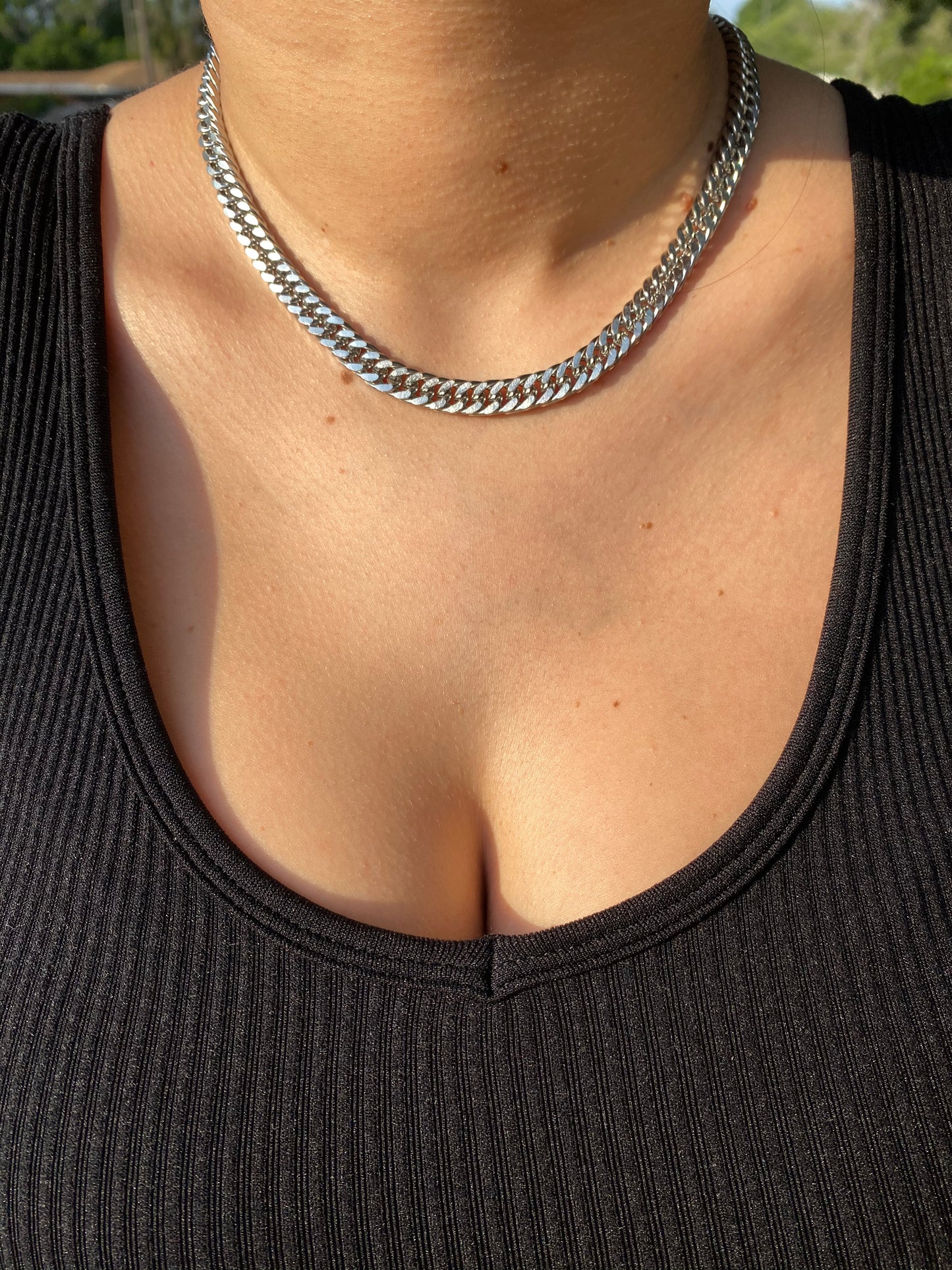 Amir silver choker