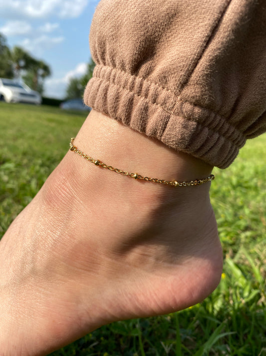 Single gold anklets