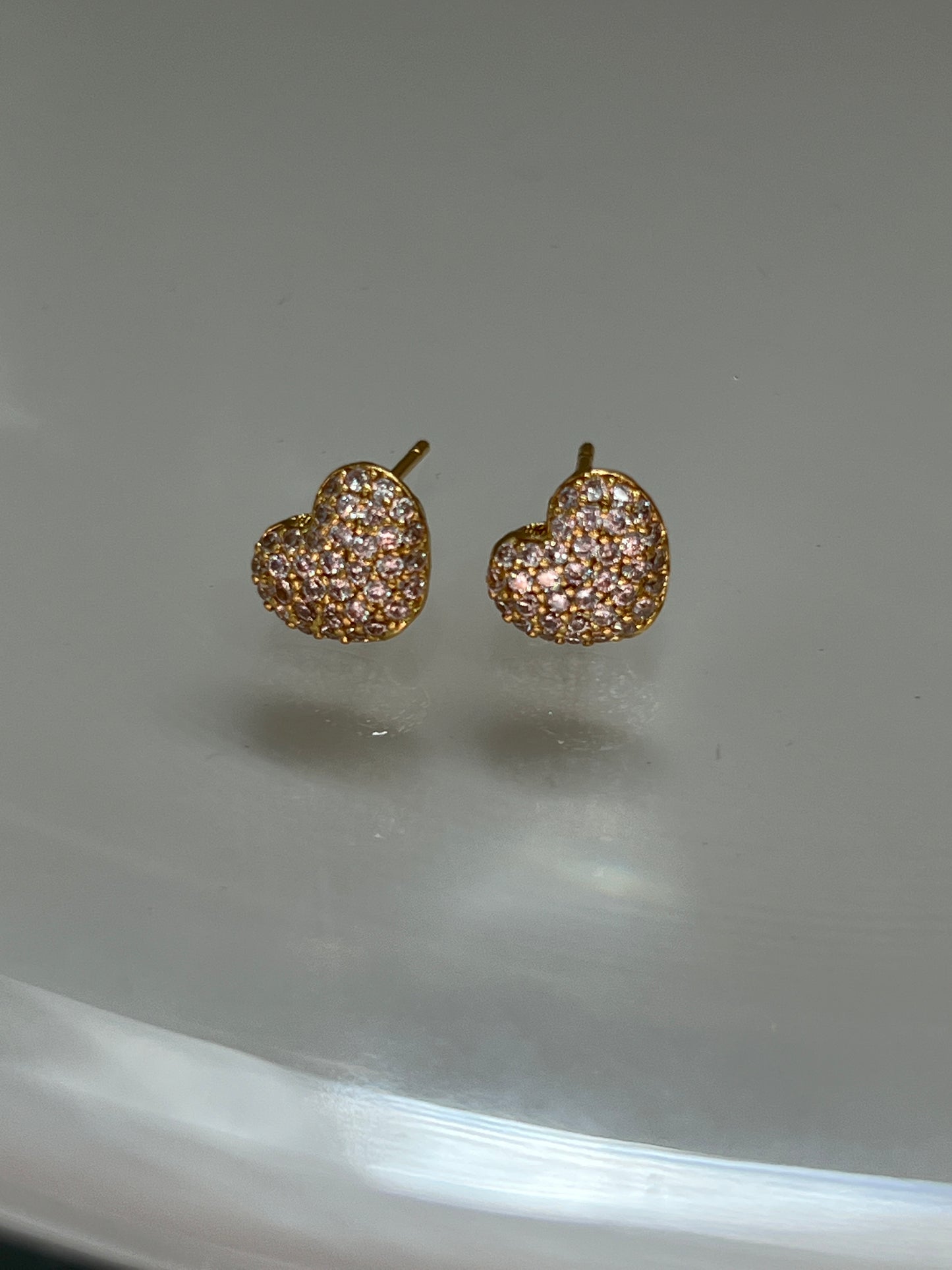 Heart earrings studs