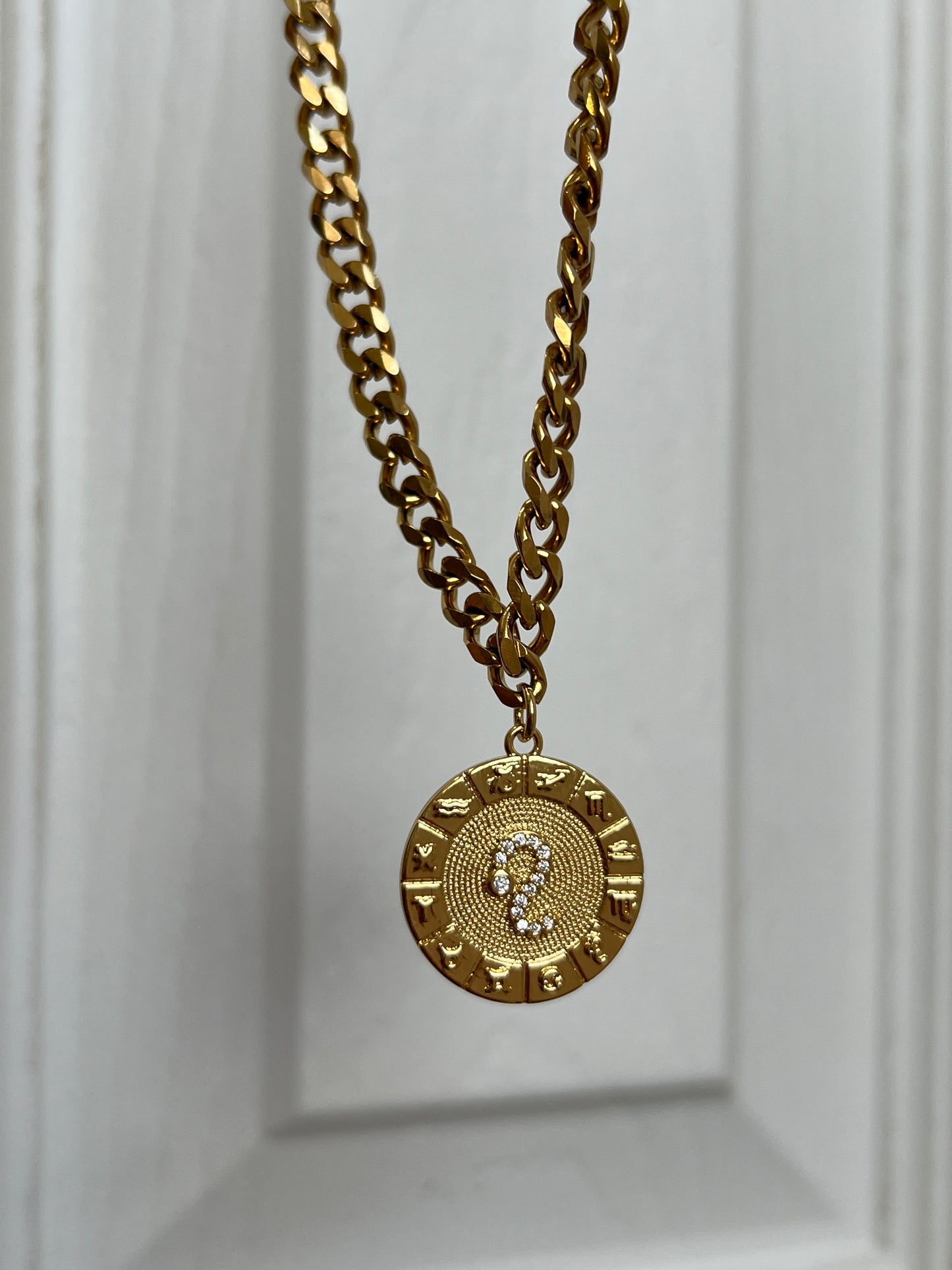 Zodiac signs medallions necklace