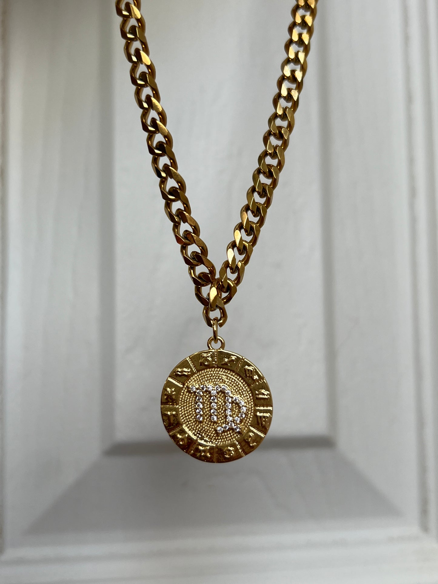 Zodiac signs medallions necklace