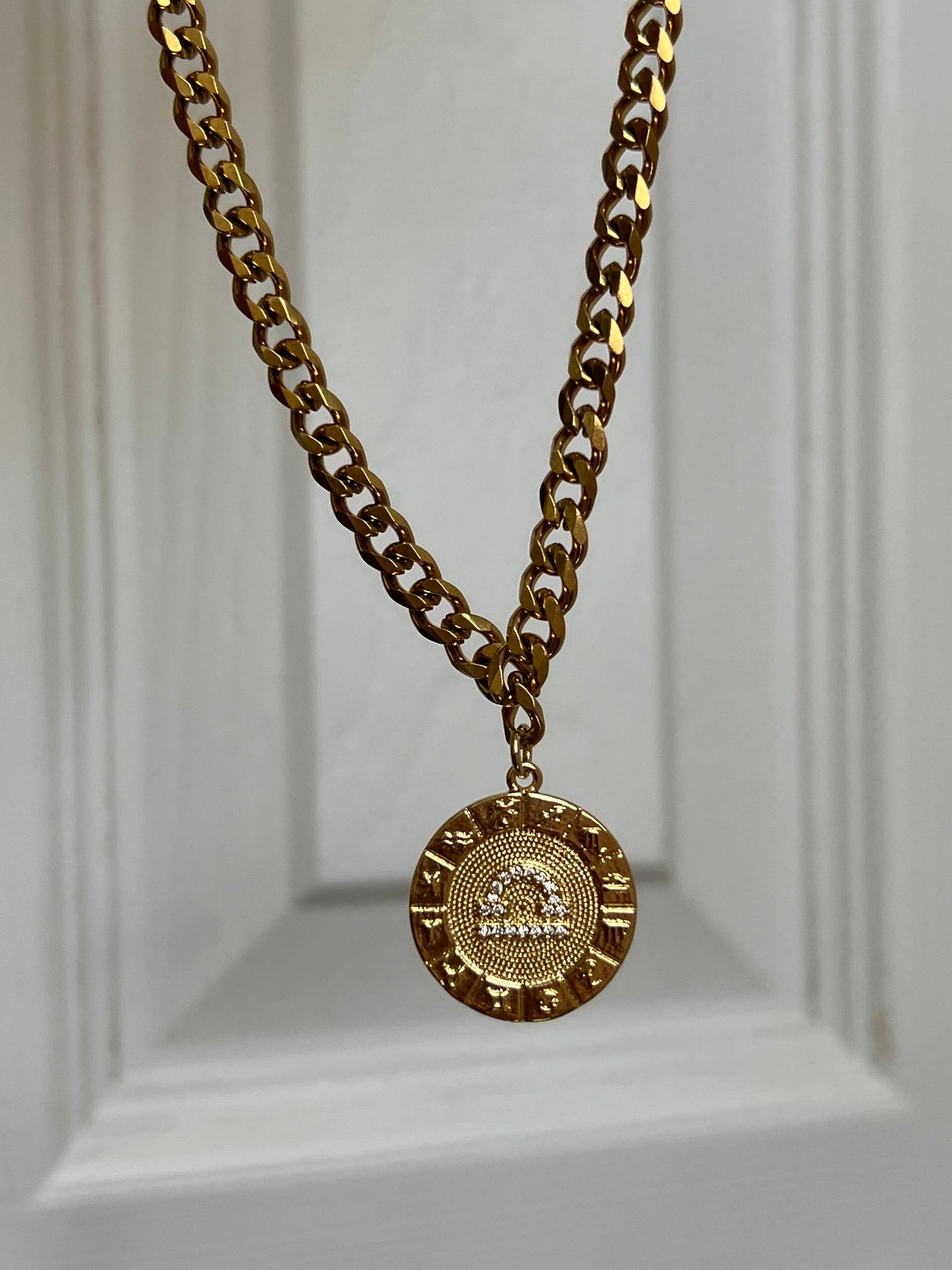 Zodiac signs medallions necklace