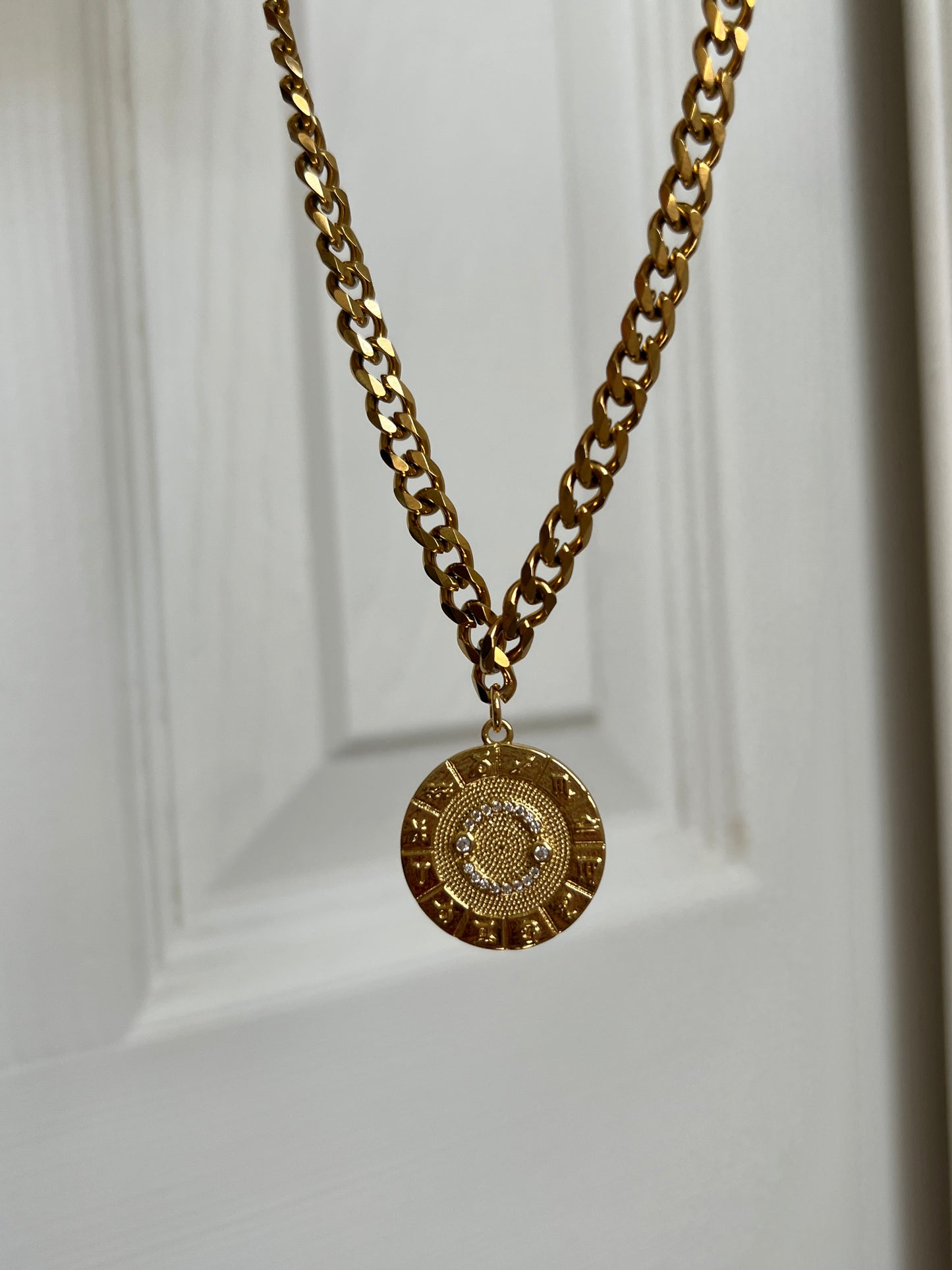 Zodiac signs medallions necklace