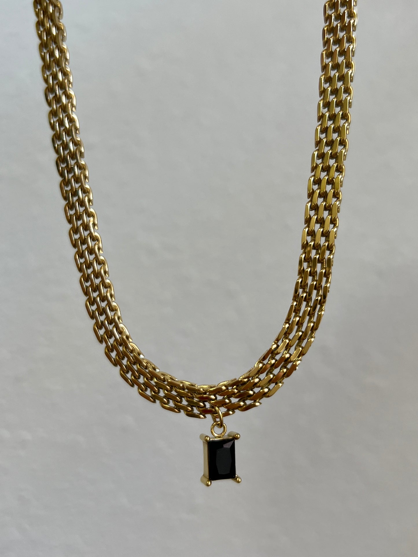 Woven diamond necklace