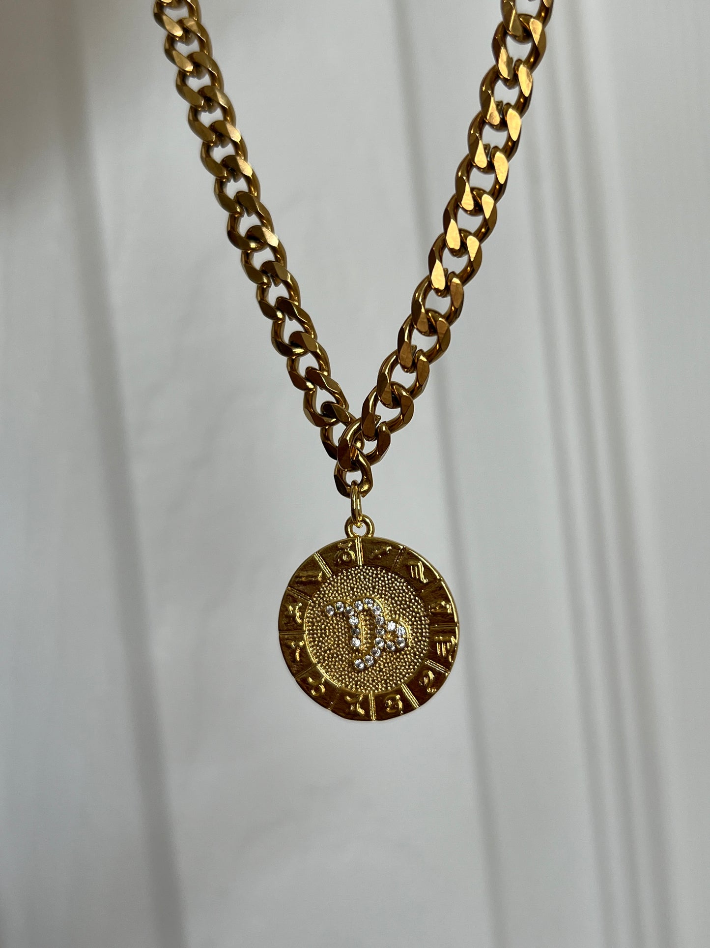 Zodiac signs medallions necklace