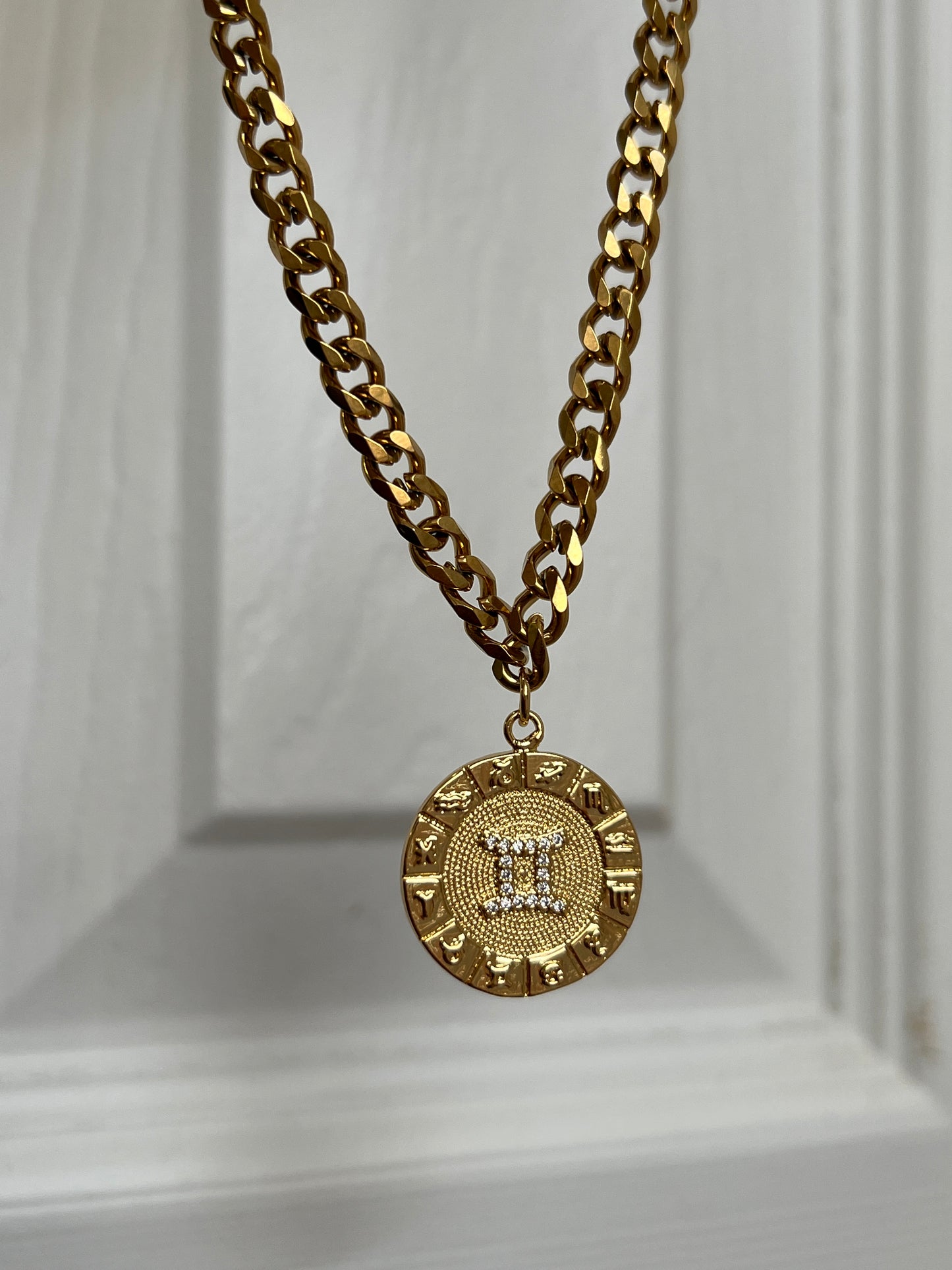 Zodiac signs medallions necklace