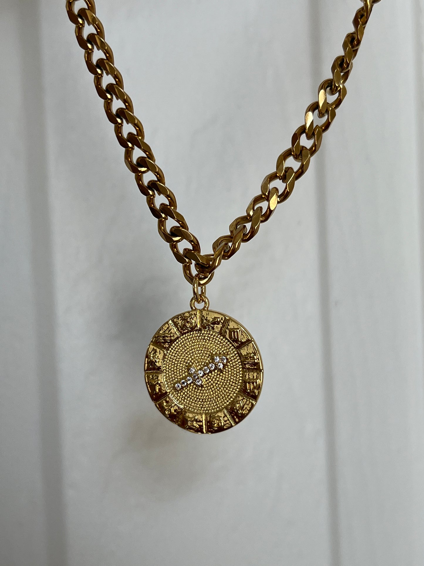 Zodiac signs medallions necklace