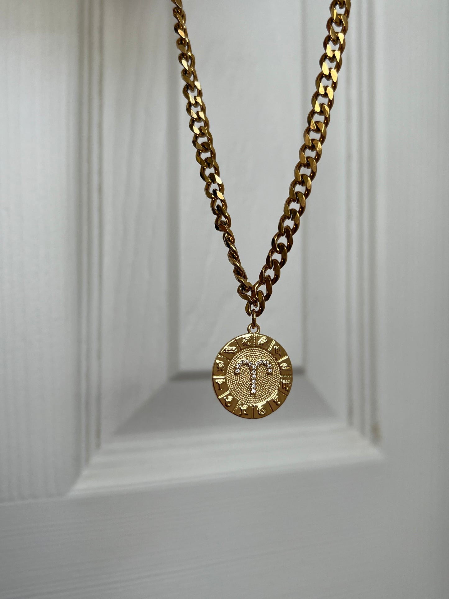 Zodiac signs medallions necklace