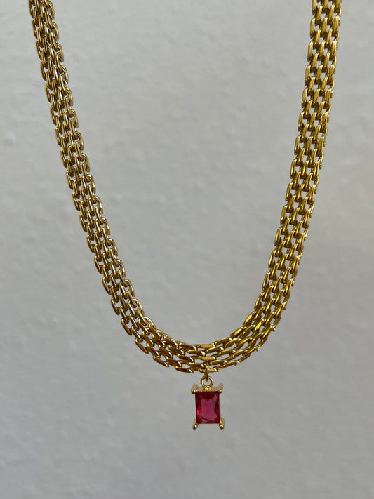 Woven diamond necklace