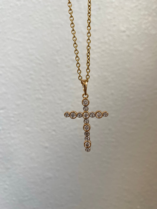 Circle cross necklace