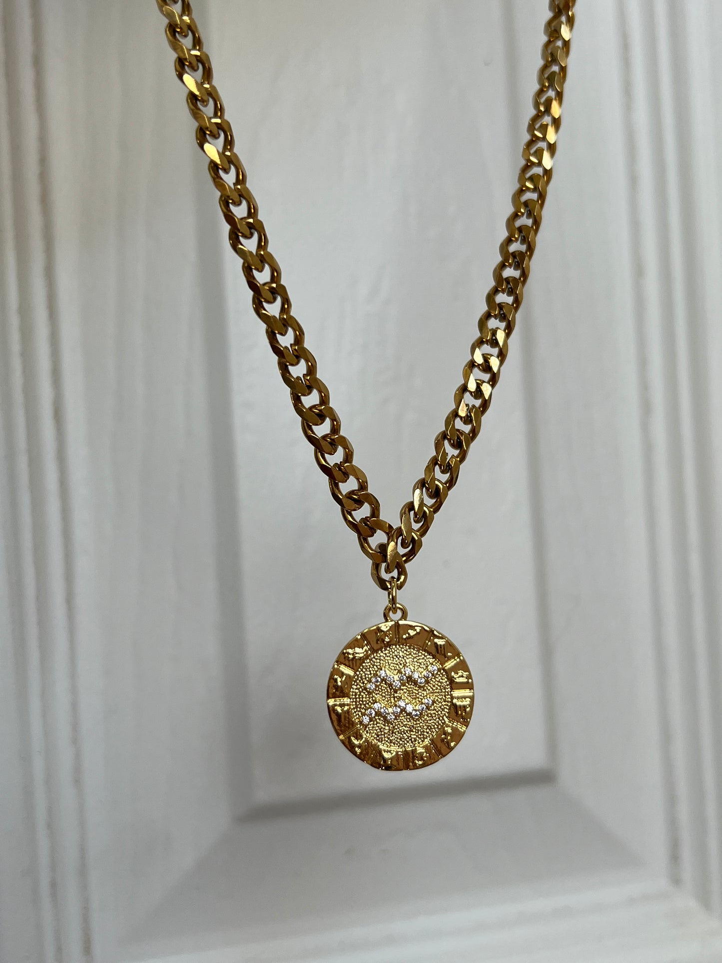 Zodiac signs medallions necklace