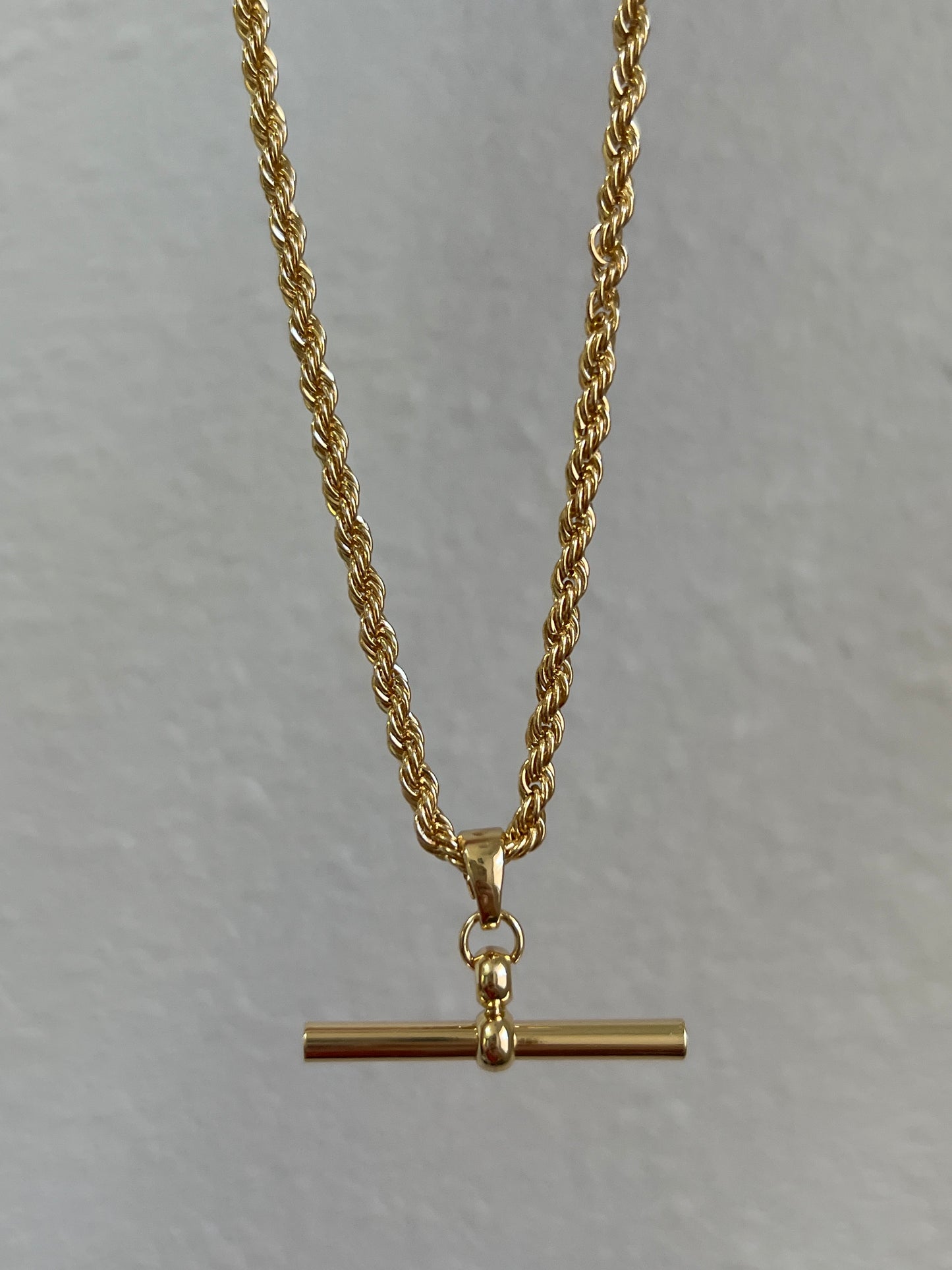 T bar necklace